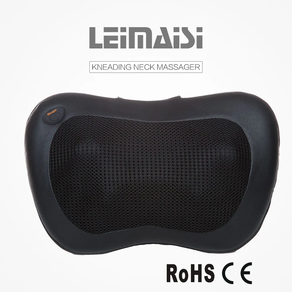 
hot sale portable heated electric shiatsu car and home massage pillow 