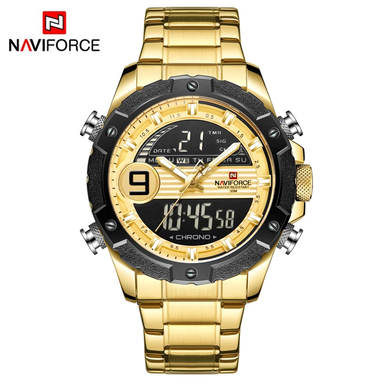 

NAVIFORCE 9146S Top Luxury Brand Men Watches Military Waterproof LED Digital Sport Mens Clock Male Wrist Watch relogio masculino