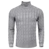 Custom Logo Autumn Winter Warm Embroidery Mens Wool Knit Sweater Turtle Neck Sweater Men