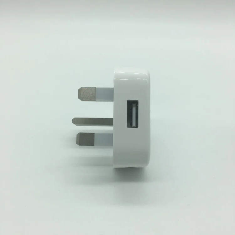 

usb wall charger uk plug for iPhone, White