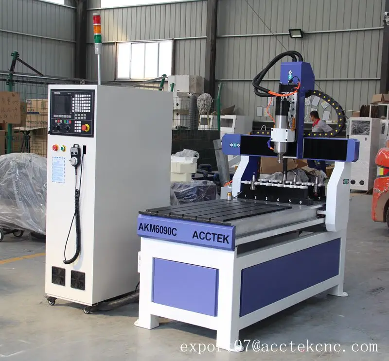 Wood carving T-slot table cnc 6090 ATC cnc machine mini atc cnc router