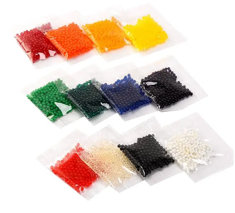 

Factory Wholesale 5g/bag Package Water Beads Crystal Soil For Kids, White, clear,blue,dark blue yellow,rose red...13 different colors