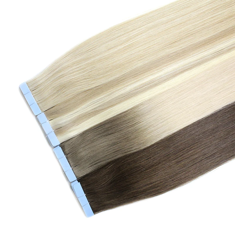 

Full Cuticle Aligned Russian Human Hair Extensions PU Tape 2.5g Per PU Tape Hair Extensions