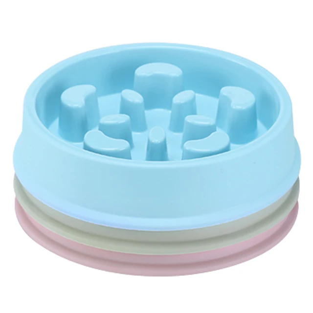 

Wholesale Hot Selling High Quality Plastic Slow Feeder Dog Bowl, Blue/green/pink