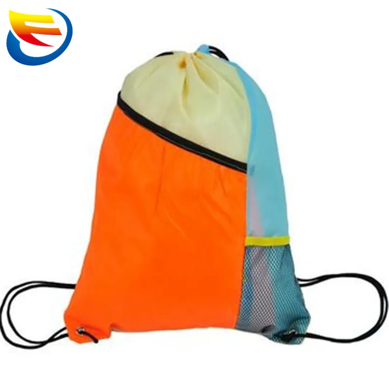 drawstring backpack with zipper