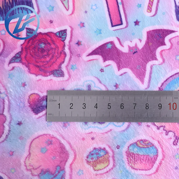 
High print customized design print fabric minky fabric baby blanket fabric 