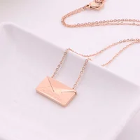 

Personalized Promise Initial Message Necklaces Two Part Envelope Nameplate Necklace