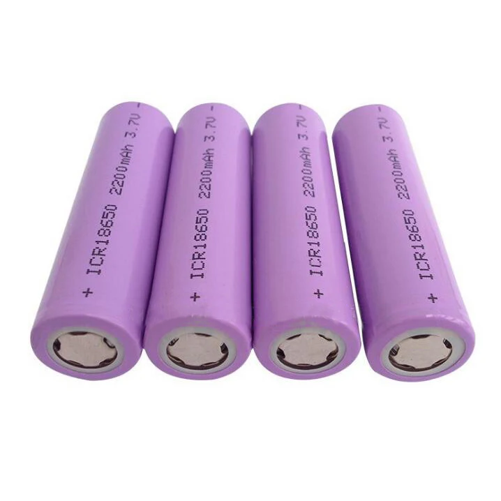 
ICR 18650 battery 3.7v 2200mAh lithium-ion battery cell 