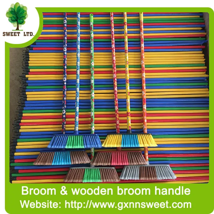 wooden stick broom