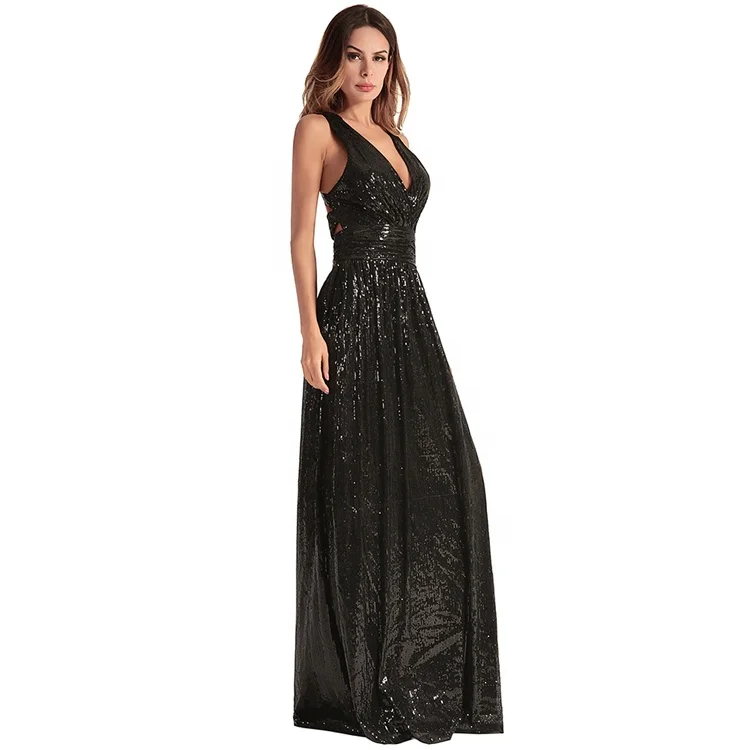

Plus size evening maxi sequin sexy dress