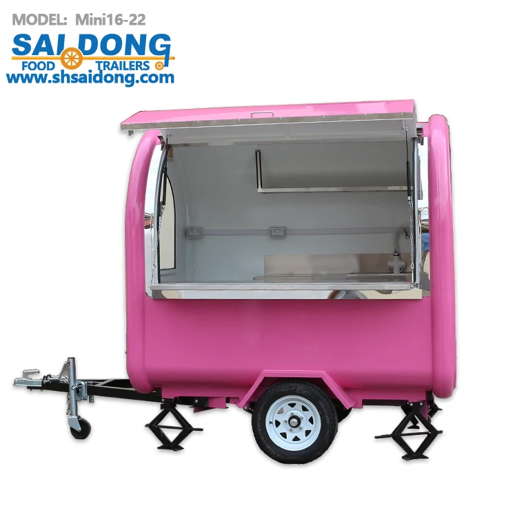 Snack vending mobile food cart/ice cream trailer with wheels CE