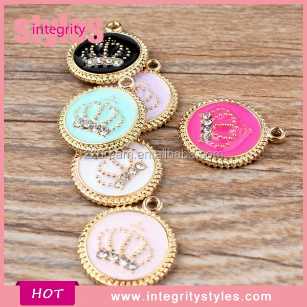 New Trend Fashion Rhinestone Crown Bracelet Pendant Charm