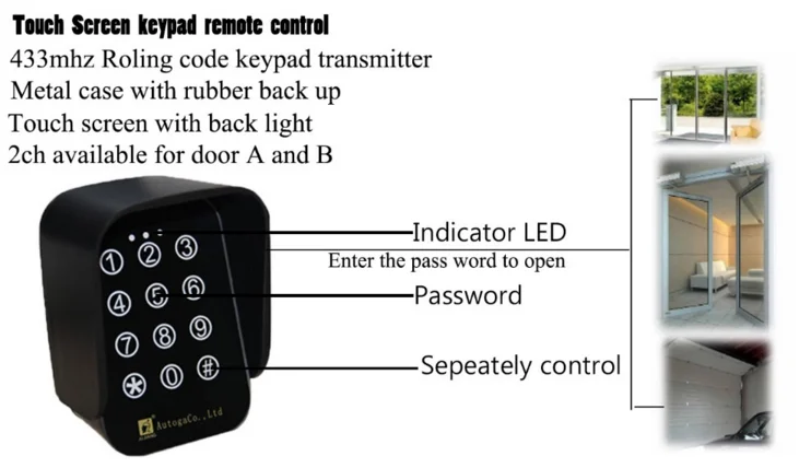 wireless keypad gate opener