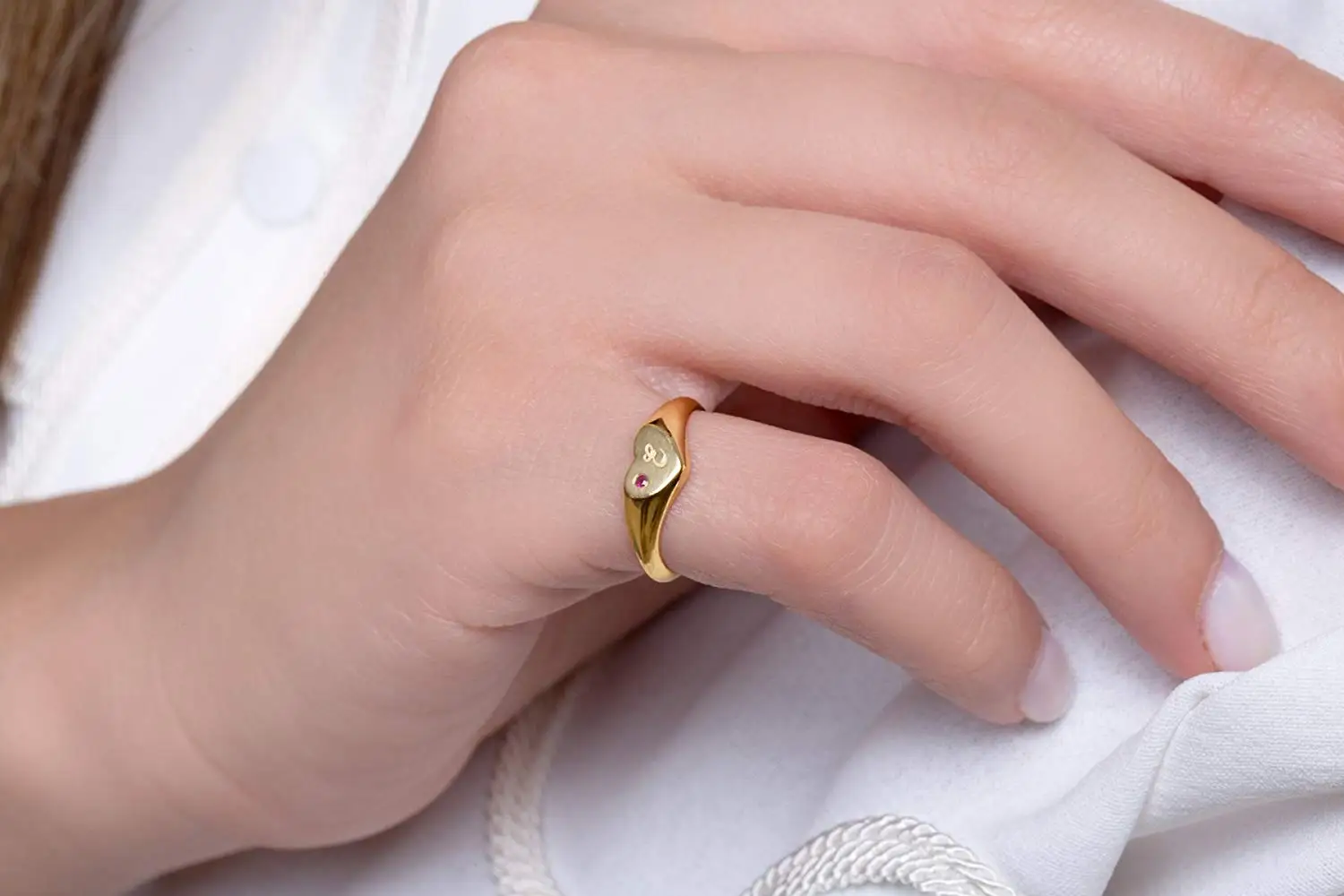 Pinky ring gold - Azaliah Jewelry