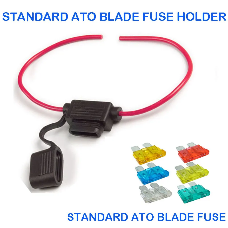 Waterproof Automotive Inline Maxi Blade Fuse Holder With 8 Awg Wire