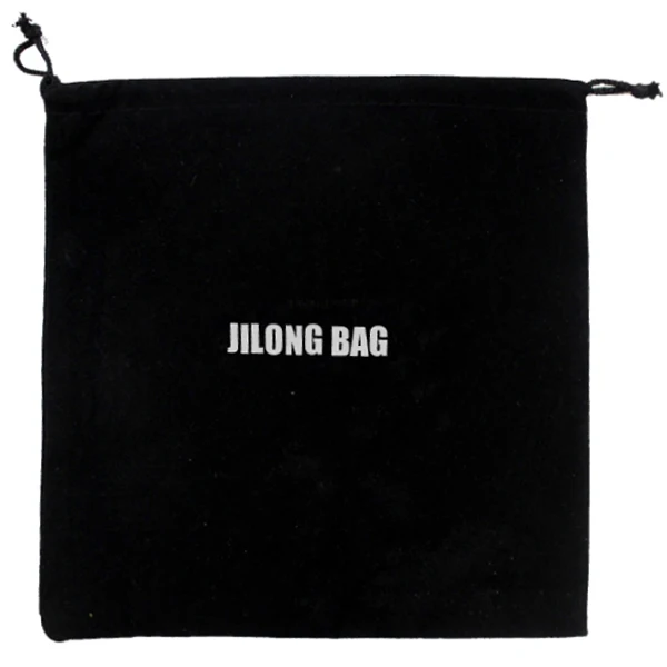 Custom Printed Logo 34 Large Perfume Gift Pouch Black Velvet Bags for Jewelry