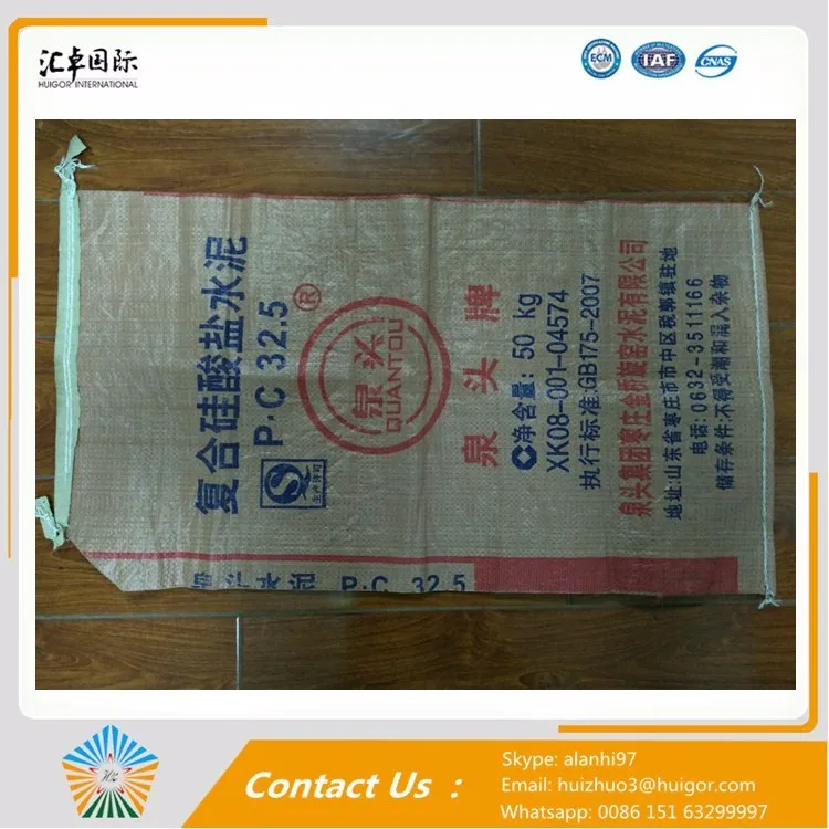 42 And 75 Cm 50kg Packaging Pp Cement Bag - Buy Pp Cement Bag,Cement