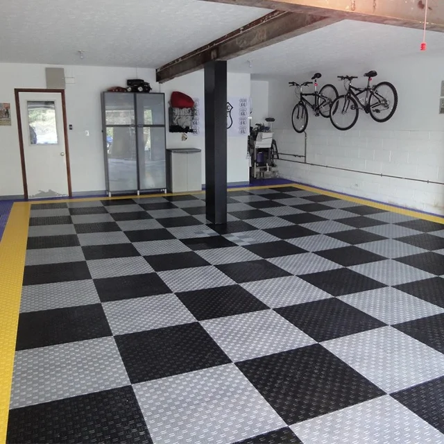 Interlocking Pvc Garage Flooring Vinyl Tile For Workshop - Buy Garage ...