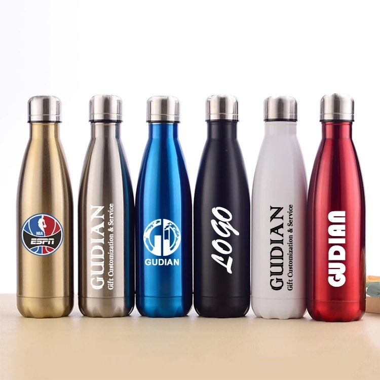 

Promotion Vacuum Flask Thermos Cola Shape Insulated Double Wall Stainless Steel Water Bottle with Custom Logo, Blue/red/yellow/black/white/silver/customized color acceptable