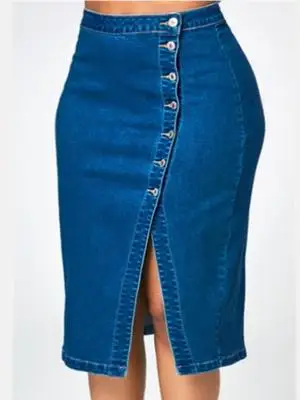 
F20155A Ladies fashion jeans skirts pencil skirts for women plus size clothing 