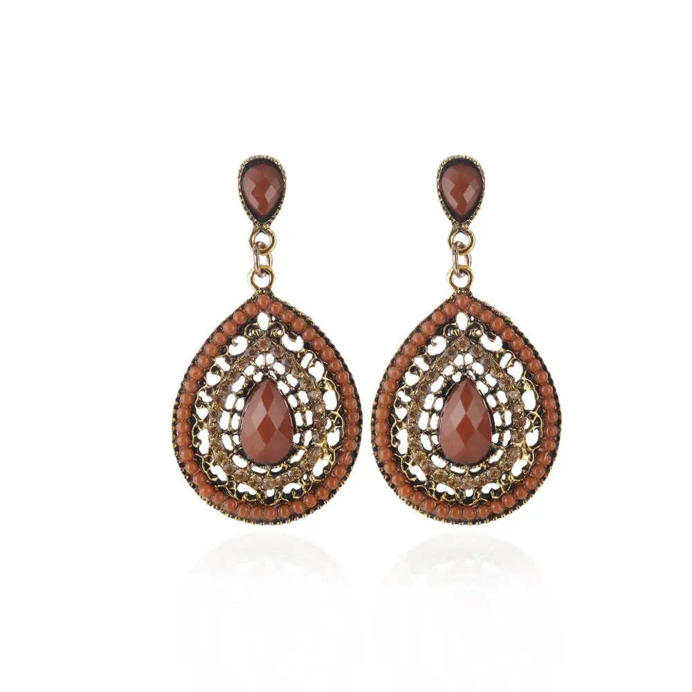 

Drop-shaped retro earrings alloy earring wholesale costume jewelry, N/a