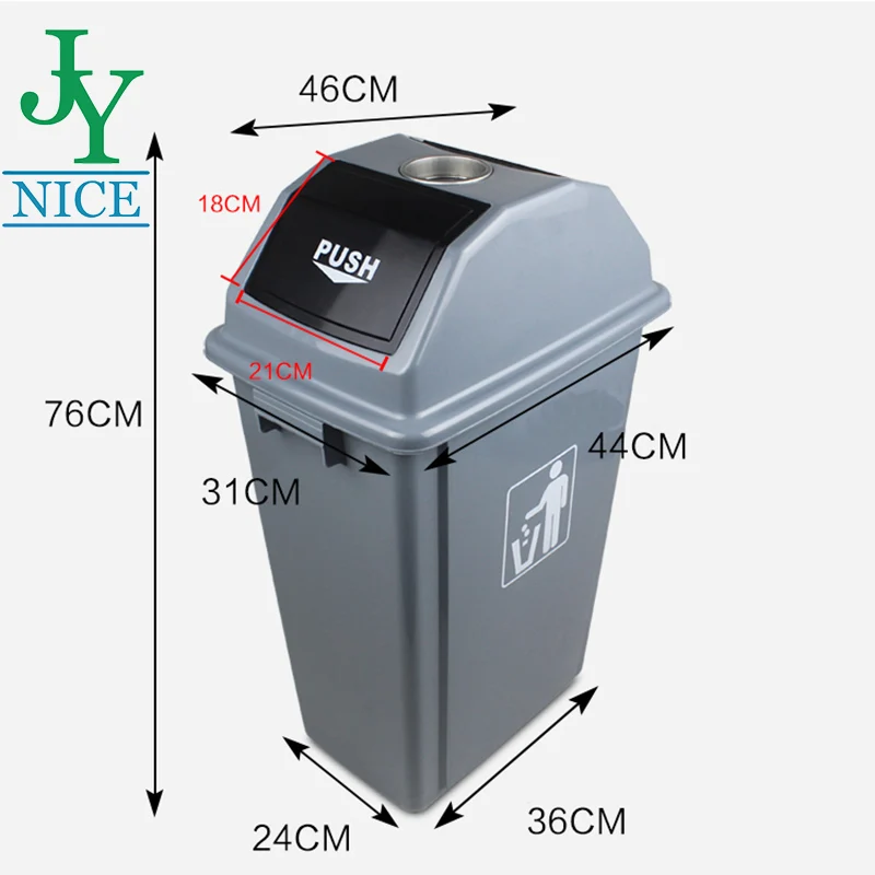 Hospital Outdoor Plastic Ashtray Stand ash barrel waterproof flameproof Household Recycle Trash Bin