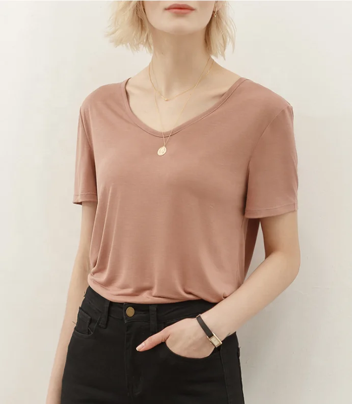 

bamboo 100% clothes summer new short sleeve girl t-shirt