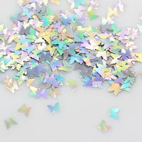 

3mm Ultrathin Butterfly Sequins Laser Glitter Nail Sequin Paillettes PET Sequin For Nails Art Wedding Decoration 500g