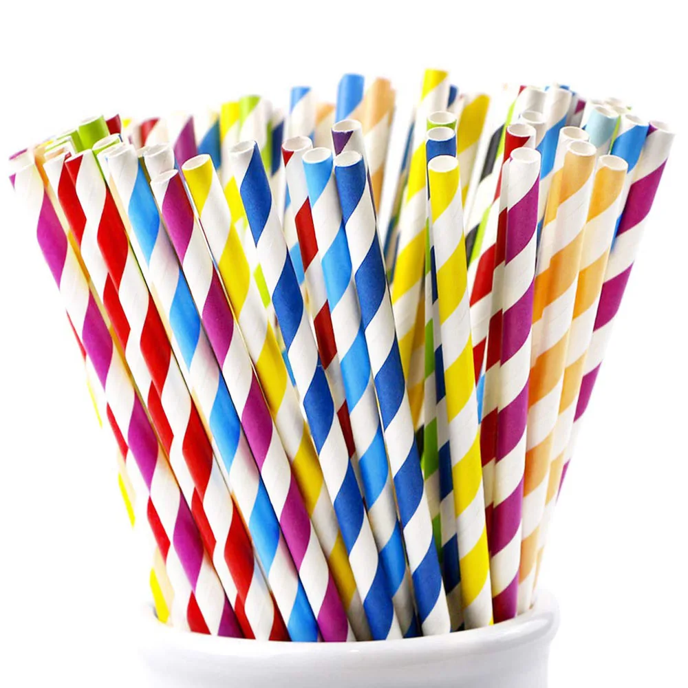 

Amazon Hot Sale Cheap Polka Dot FDA Eco Party Thick Floral Wholesale Disposable Drinking Kraft Diodegradable Paper Straw