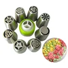 9Pcs/set Russian Tulip 8Pcs Icing Piping Nozzles+1Pc Confectioner + 3Pcs Bags Cake Decoration Decor Tips Tool