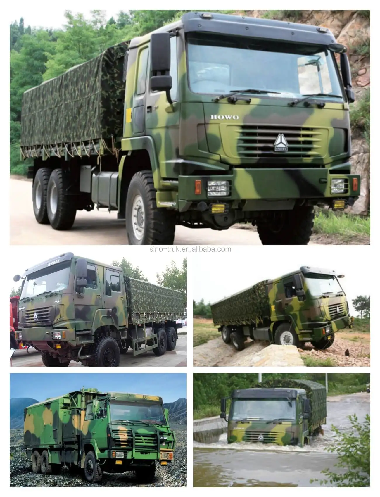 china sinotruk howo 6x6 military truck off road trucks for sale
