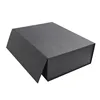 Guangzhou Custom Logo Folding Black Paper Flat Packing Luxury Magnetic Gift Box Wholesale