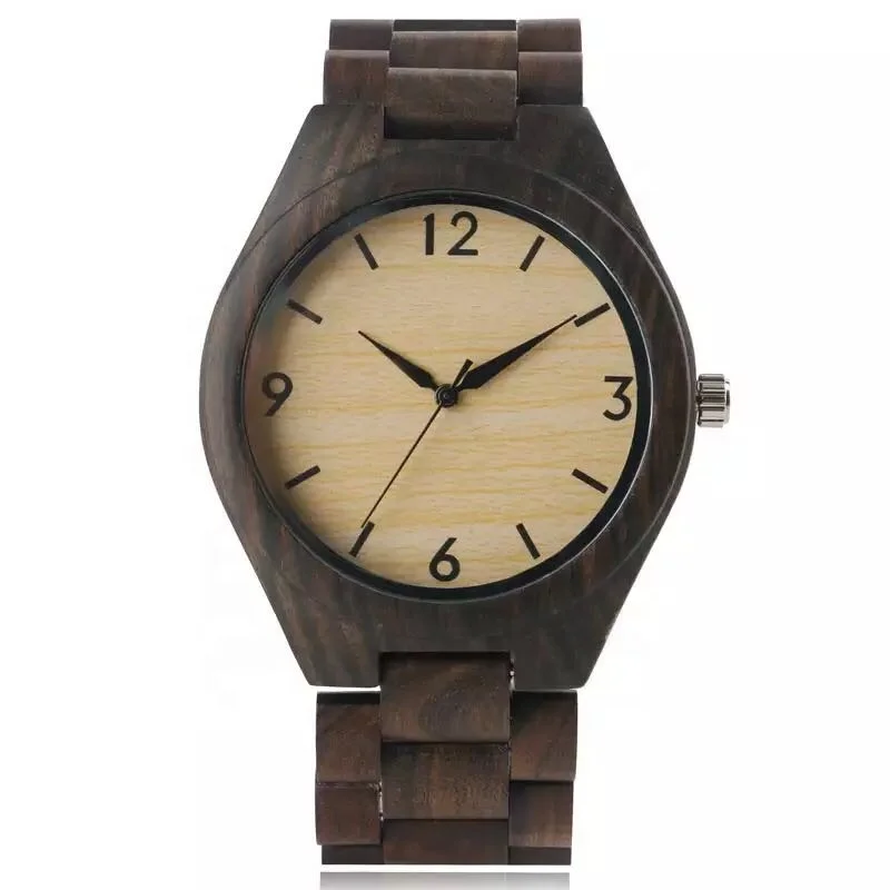 

One Watch Men Japan Quartz Movement Wooden Wristwatch Retro Style Reloj Homber