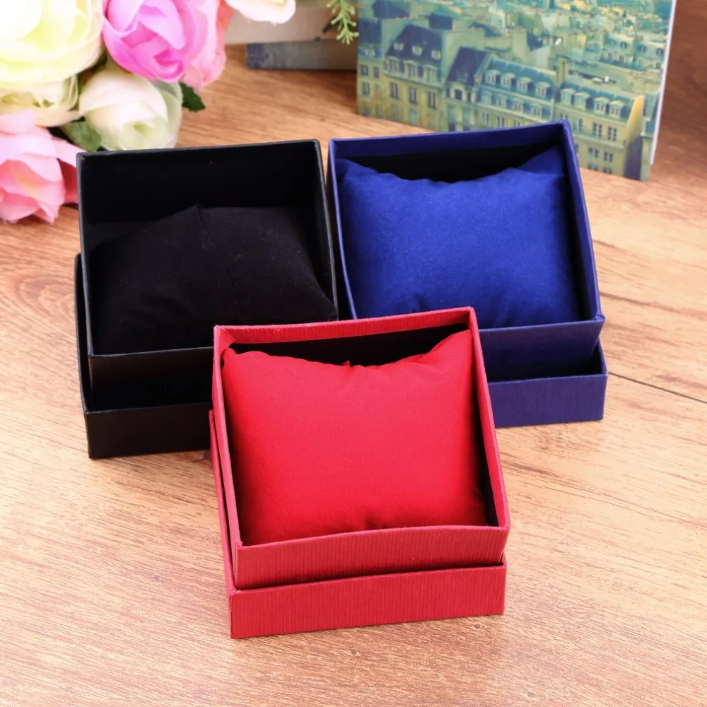 

Bracelet Jewelry Watch display watch holder With Foam Pad Inside Present Gift Box Case For Bangle watch boxes and packaging