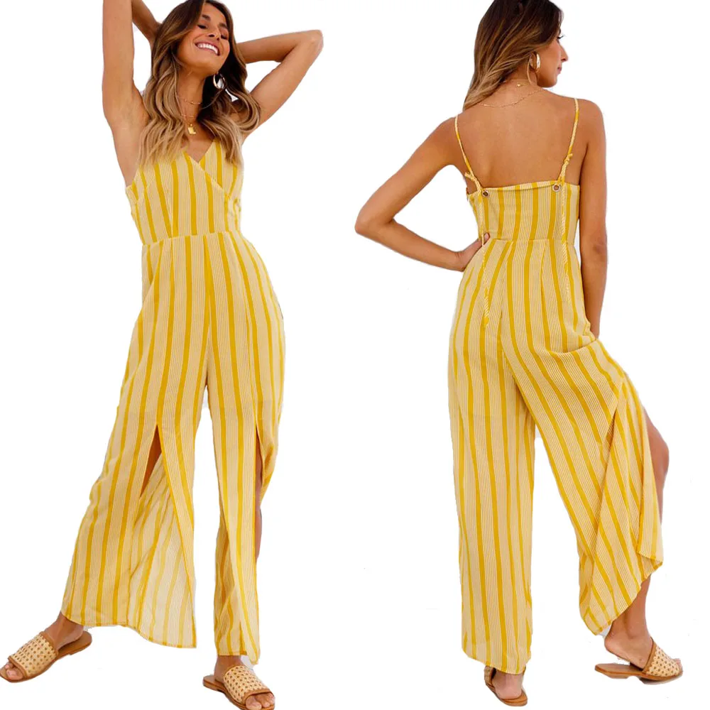 yellow one piece jumpsuit
