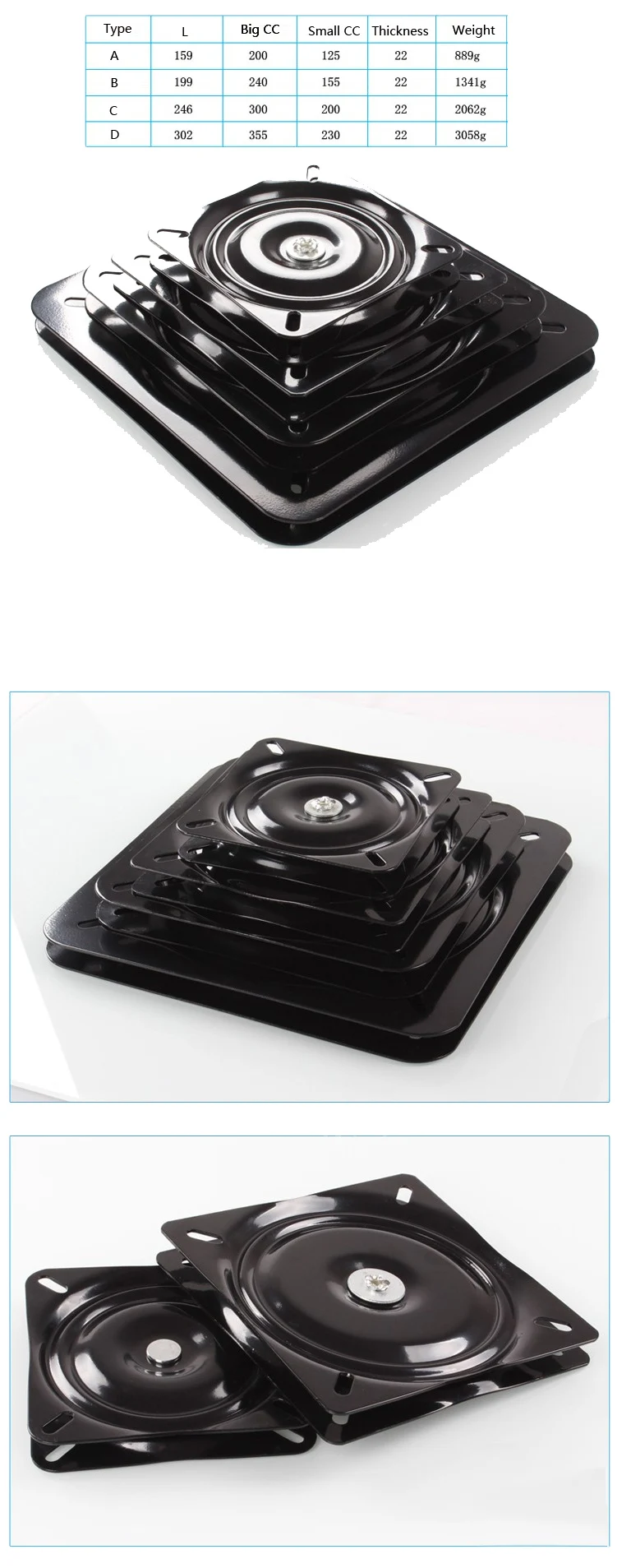 2018 hot sale  Swivel Replacement Seat Swivel Base Bar Stool Swivel Plate VT-00001_7