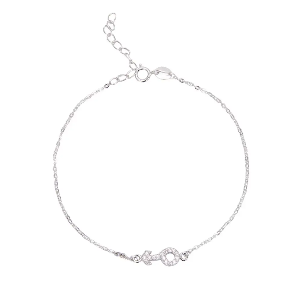 

fashion simple 925 sterling white silver jewelry women bracelets