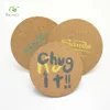 Custom logo printing cheap promotional price wholesale cork coasters