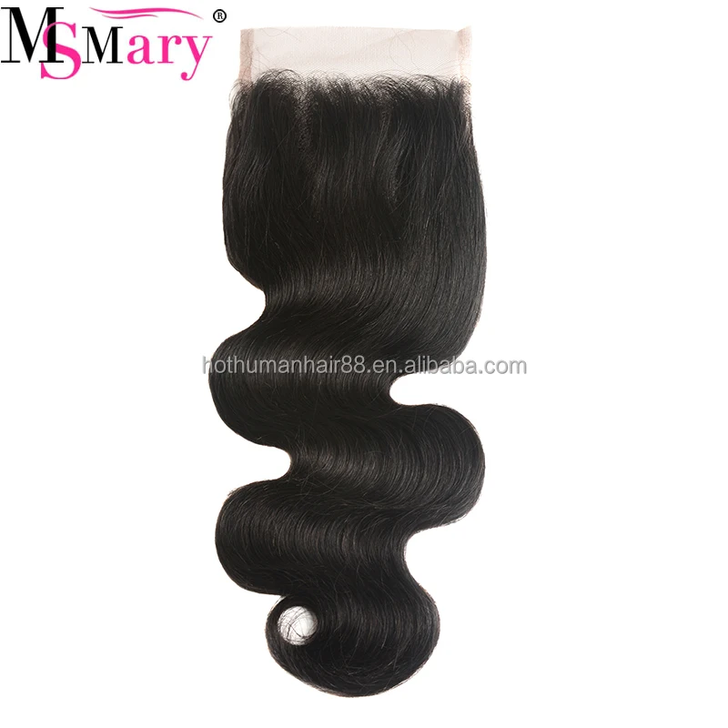

Wholesale High Quality 10-20 inch Brazilian Body Wave 4x4 Closure Virgin Brazilian Human Hair Silk Top Closure, Natural color #1b