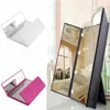 Beauty Vanity Mirror 8 LED Light Makeup Cosmetic Tabletop 3 Folding Portable Adjustable Tabletop Light Mirror New Design