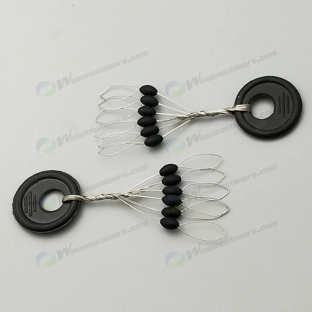 Fishing Tackle Rubber Oval Float Stopper Fishing Olive Bobber Stops Main Line Stops Beans Size L