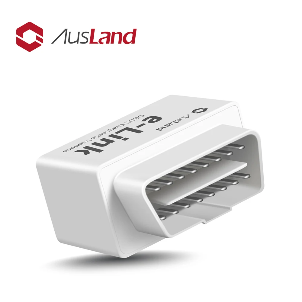 

Ausland e-Link OBD2 OBDII BT Scanner Adapter Better than Super Mini Elm327 V2.1 Car Diagnostic Interface, White