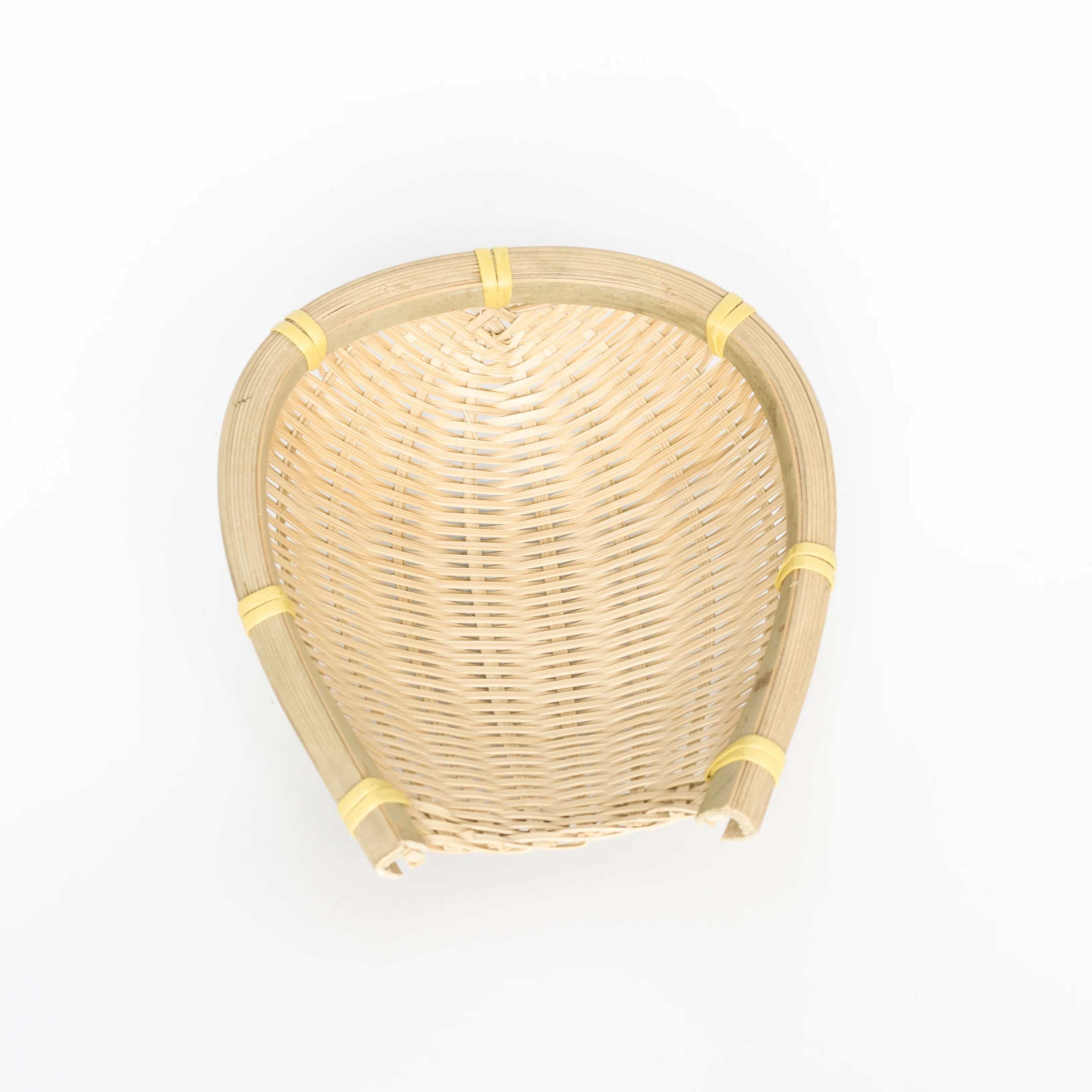 迷你小手工天然编织竹食品水果篮 dustdust批发存储编织竹篮筛 winnow