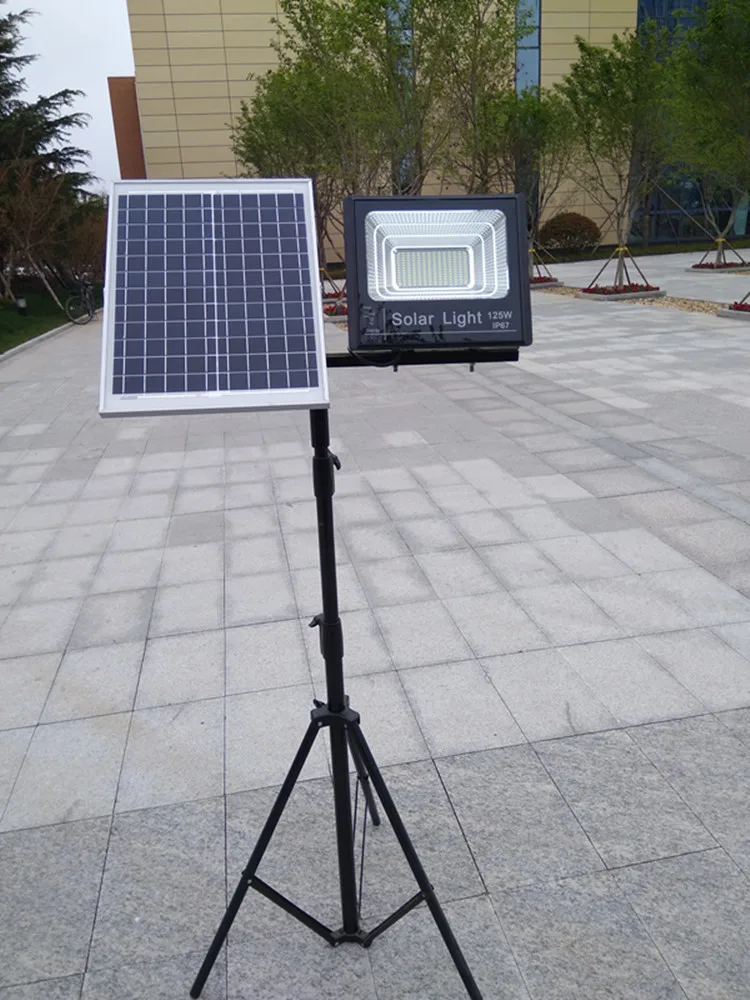 
60w 50w Outdoor Panel Rechargeable Security Sensor Solar Led Flood Light 