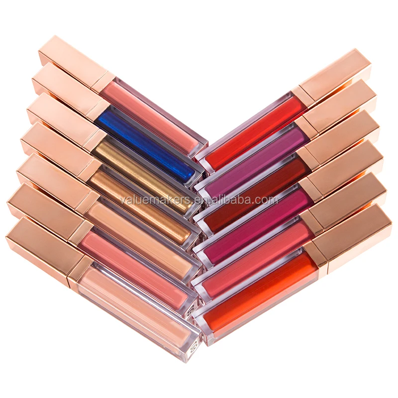 

private label cosmetics makeup lipgloss matte waterproof liquid matte lipstick, Multi color
