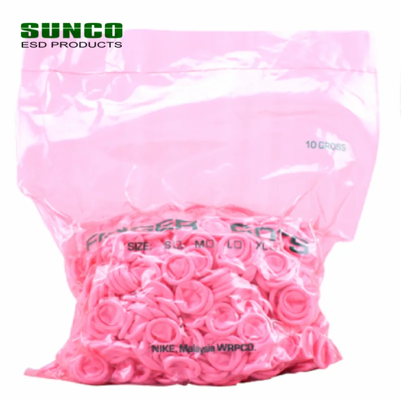Malaysia Natural Latex Esd Pink Finger Cots For Semiconductor And Cleanroom Buy Cleanroom Esd