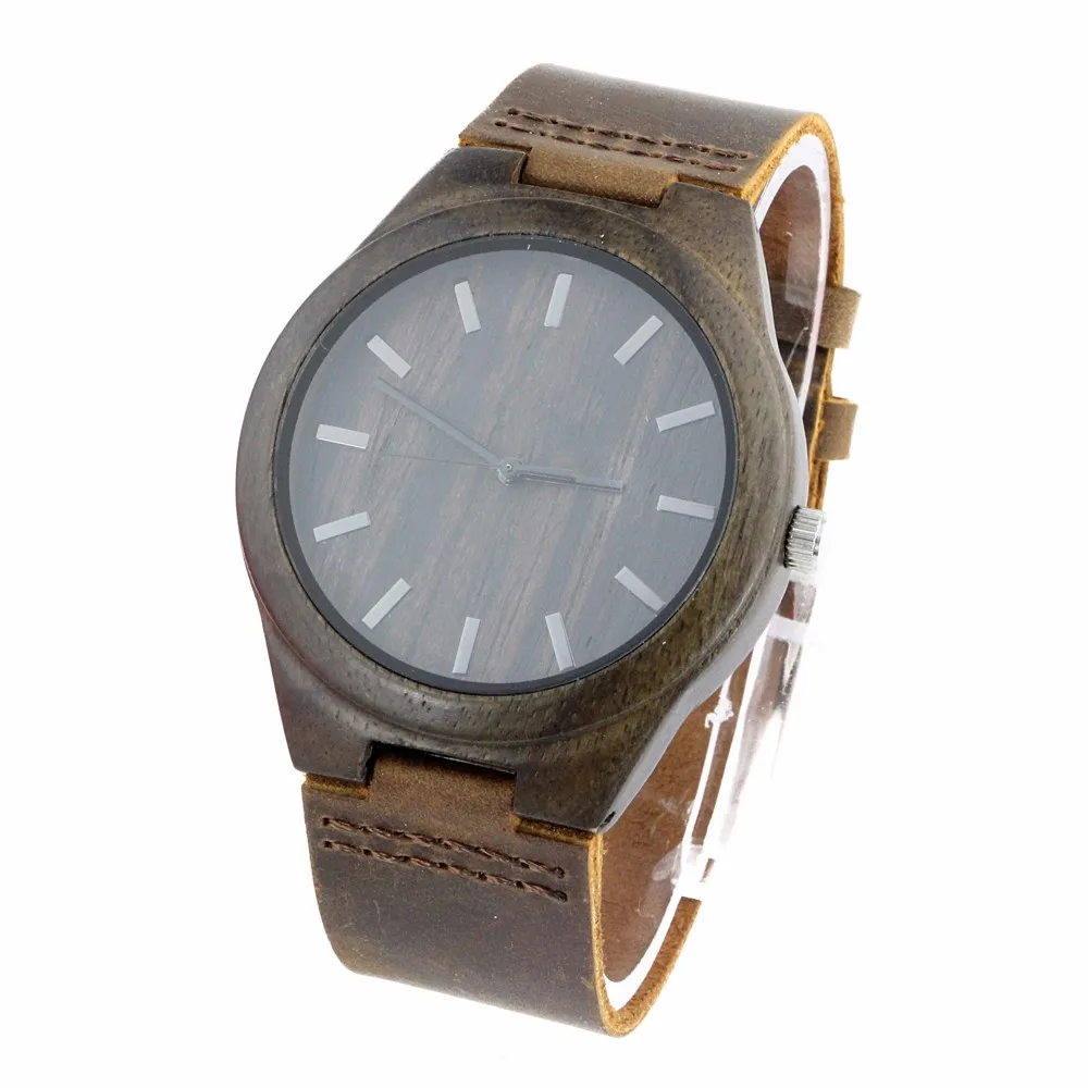 

SKYMOOD Dropshipping Wrist Watch Face Buy Wood Bamboo Watches, Ebony wood material