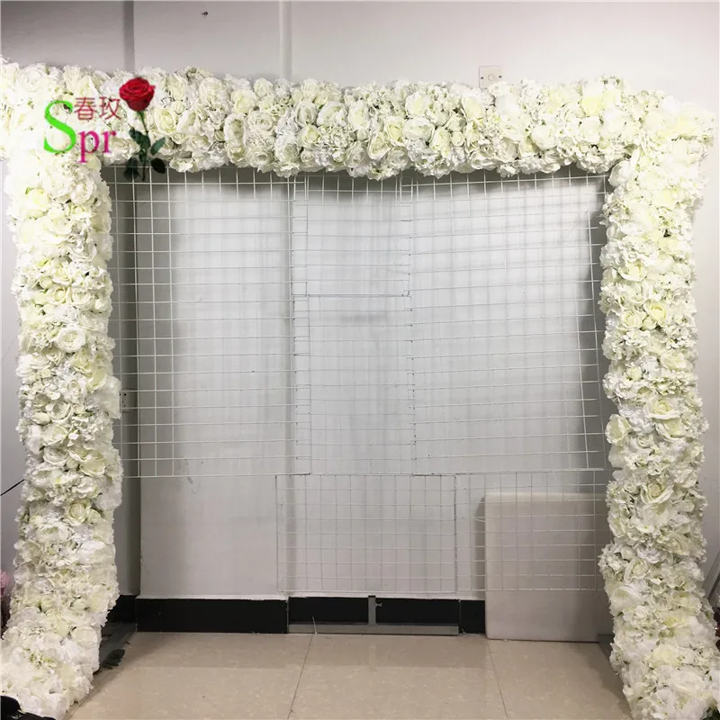 

SPR high quality wedding table centerpiece long 2m/lot artificial flower wedding decoration backdrop flower wall factory direct, Champagea