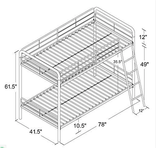 Heavy Duty Bunk Bed Iron Double Layer Bed Amy Military Prison Bunk Beds ...