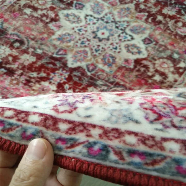 
persian design non woven backing polyester carpt rug 